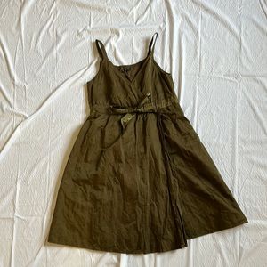 Eileen Fisher sz 12 lovely olive “steel satin” dress